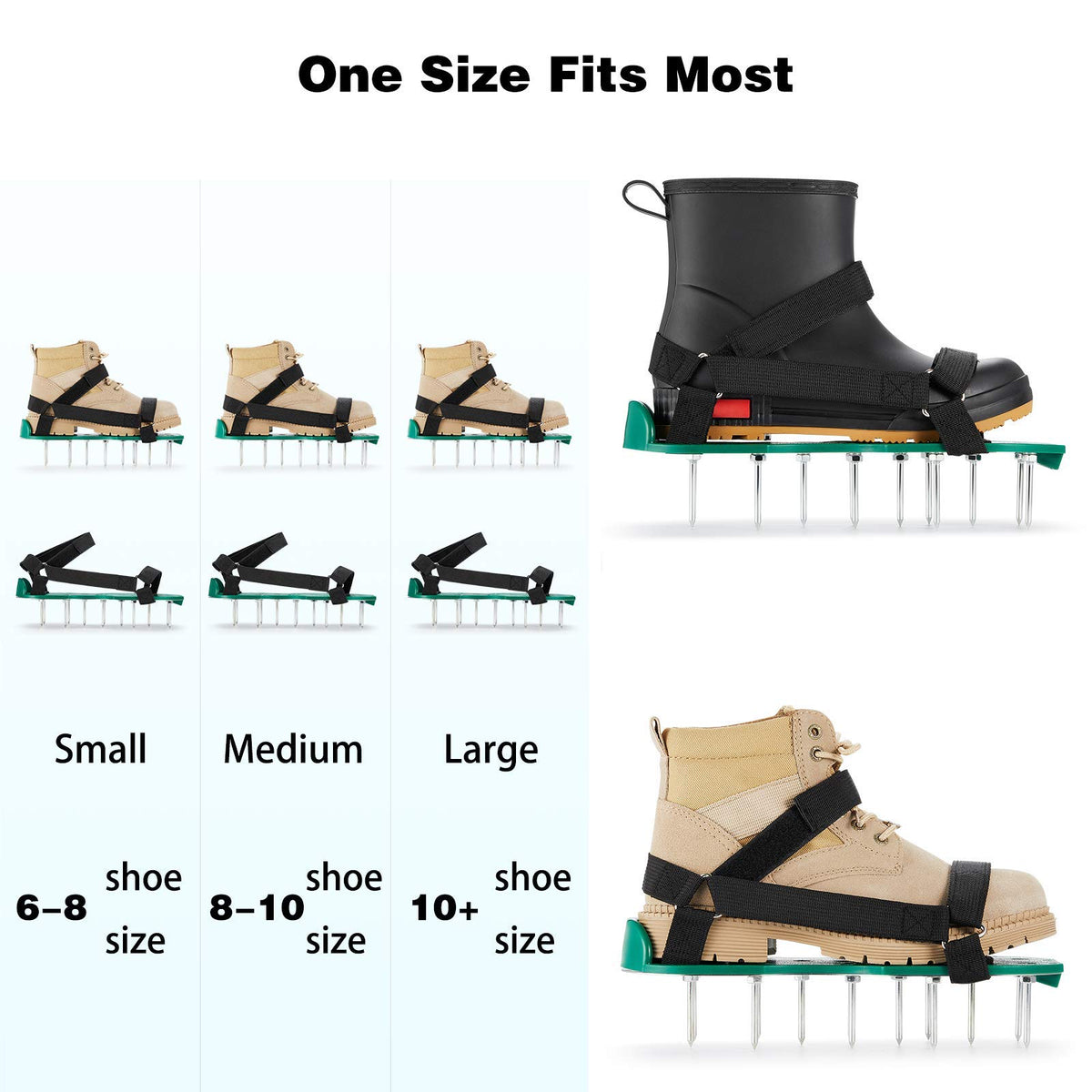 Rosgel aerator shoes with adjustable straps for a secure fit