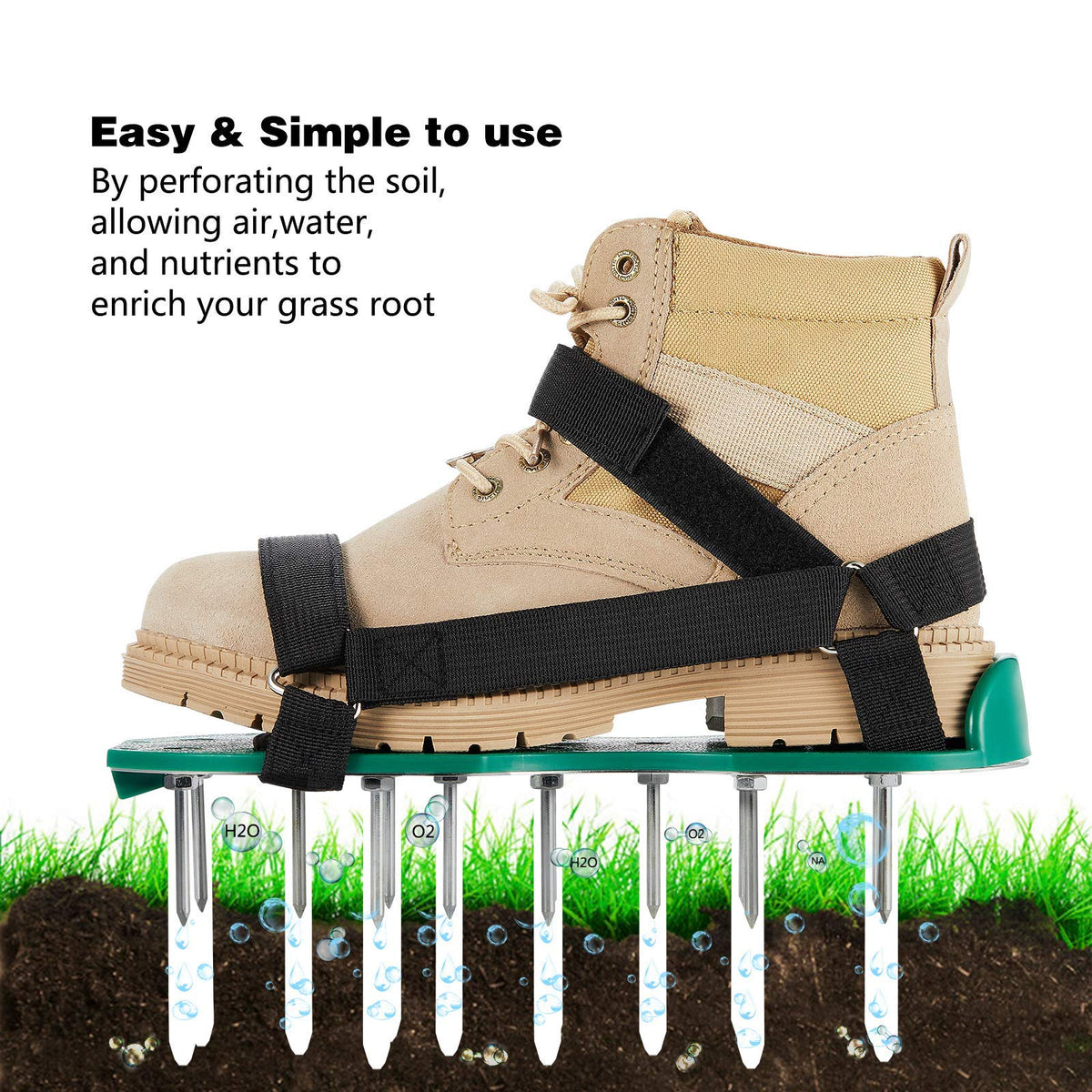 Rosgel lawn aerator shoes fully assembled and ready to use
