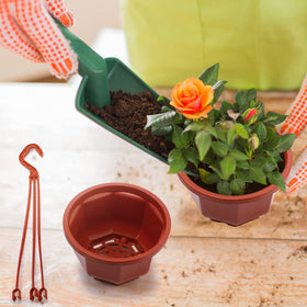 Roshtia planter bottom drainage holes support healthy root watering.