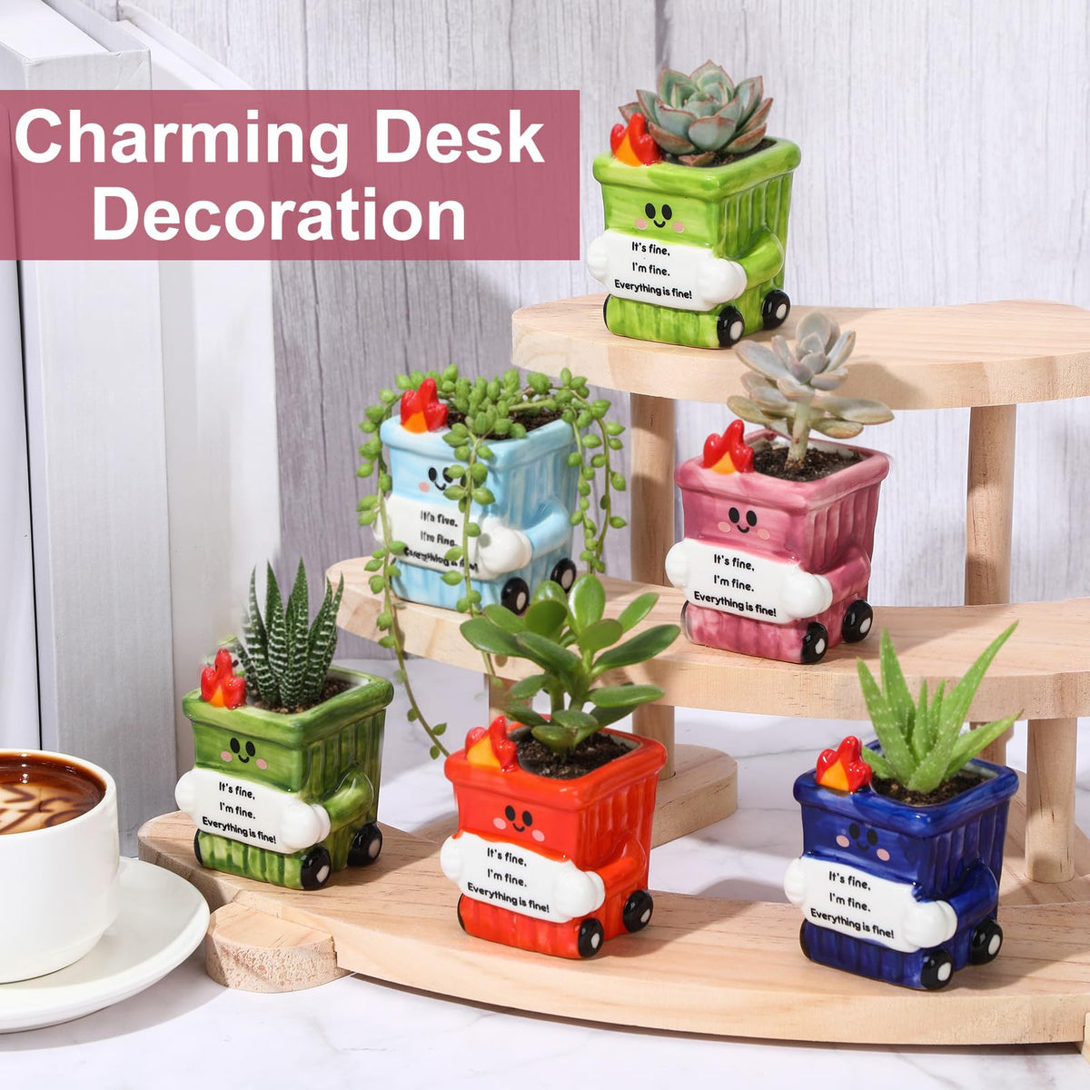Roshtia six-pack gift-perfect planters for friends and family