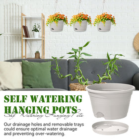 Roshtia durable plastic construction offers lightweight planters for any space.