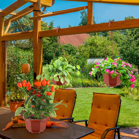 Roshtia three-hook system provides stable hanging for balconies and patios.