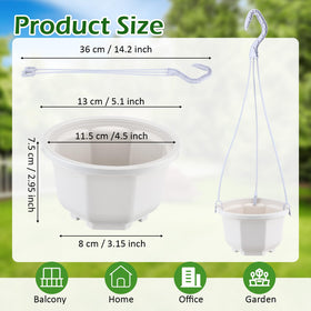 Roshtia octagonal hanging planter close-up showing clean edges and design