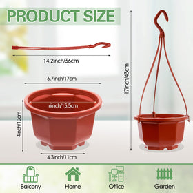 Roshtia brown octagonal planter design enhances vertical display.