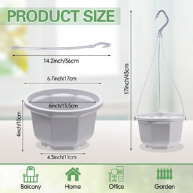 Roshtia octagonal hanging planter showcasing unique shape for stylish vertical gardening