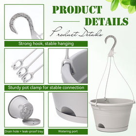Roshtia self-watering design helps keep plants hydrated with moisture control.