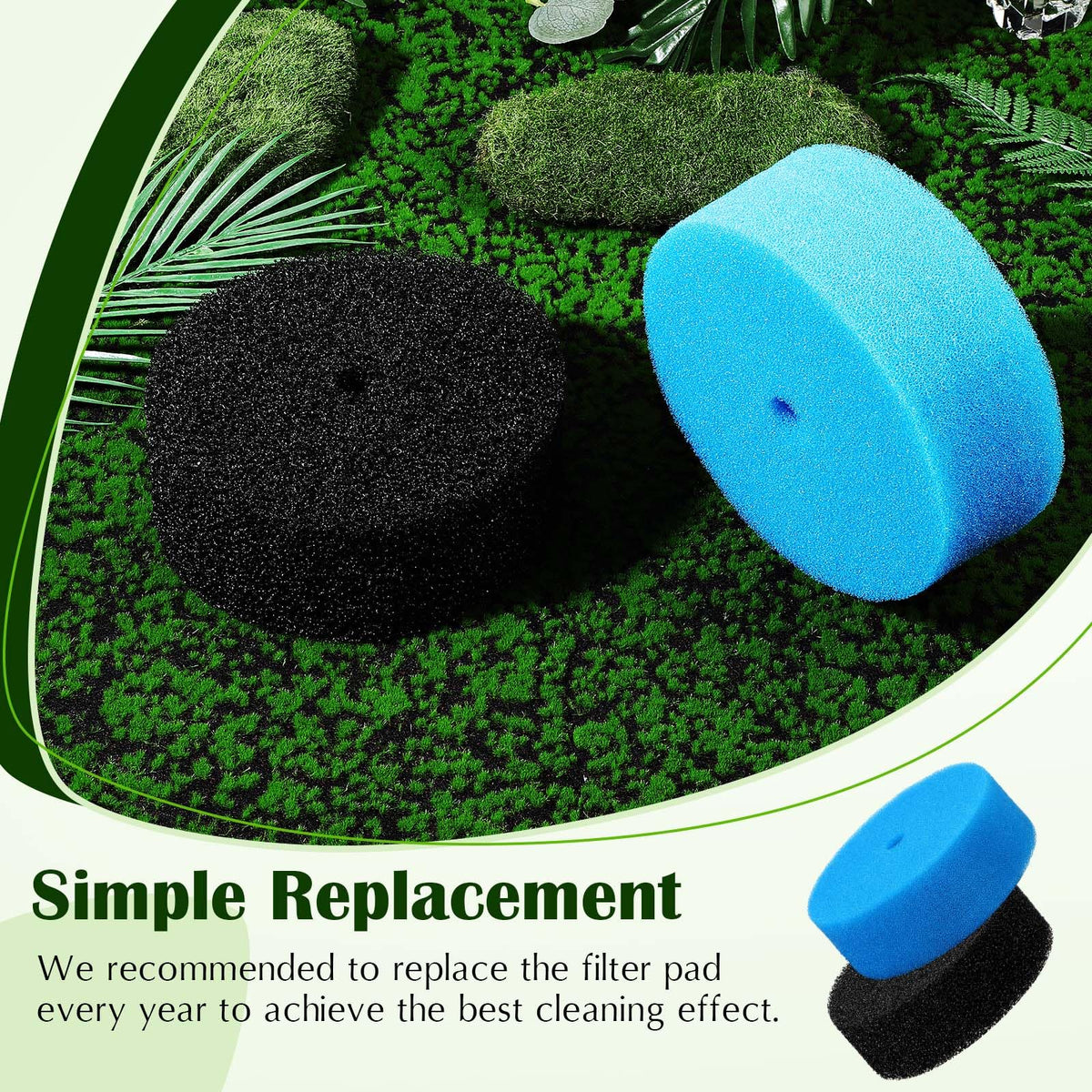 Rossesay compact pad size fits tight spaces while maintaining effective filtration