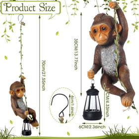 Rossesay monkey statue climbing on vine highlights a whimsical focal point for patios