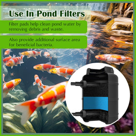 Rossesay pond filter pad fine black enables smooth water circulation and clearer displays