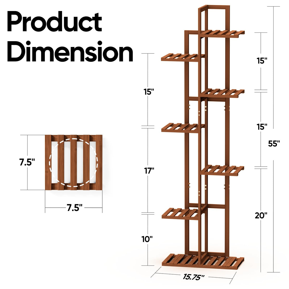 ROSSNY bamboo plant stand placed in a corner adds natural decor.