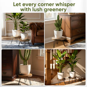 ROSSNY sturdy wooden bracket support keeps small pots stable on any surface.