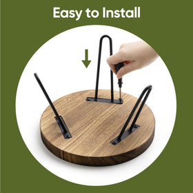 ROSSNY warm natural wood grain plant stand blends retro charm with versatile decor.