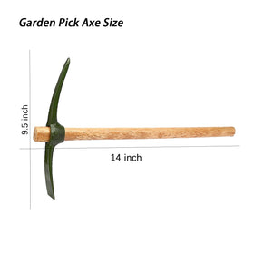 Rosyquarz double-headed hoe and pickaxe assembled for versatile use.