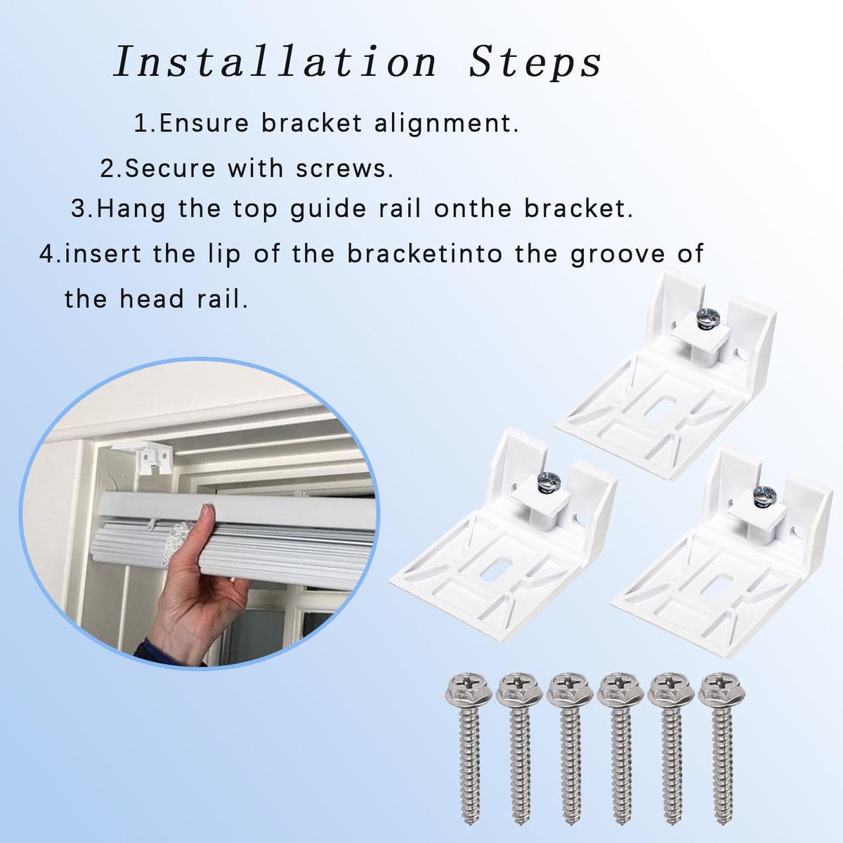Rosyquarz replacement brackets restore shade operation