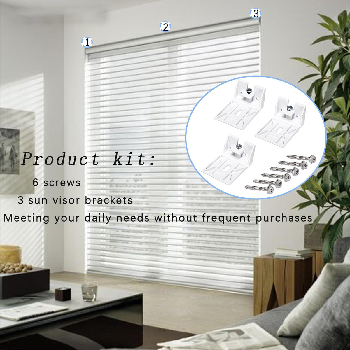 Rosyquarz three-pack brackets for multiple shades