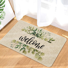 Roszwtit spring eucalyptus floral curl packaging protects the mat from creases during shipping