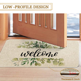 Roszwtit spring eucalyptus floral linen-like surface scrapes dirt before tracking inside