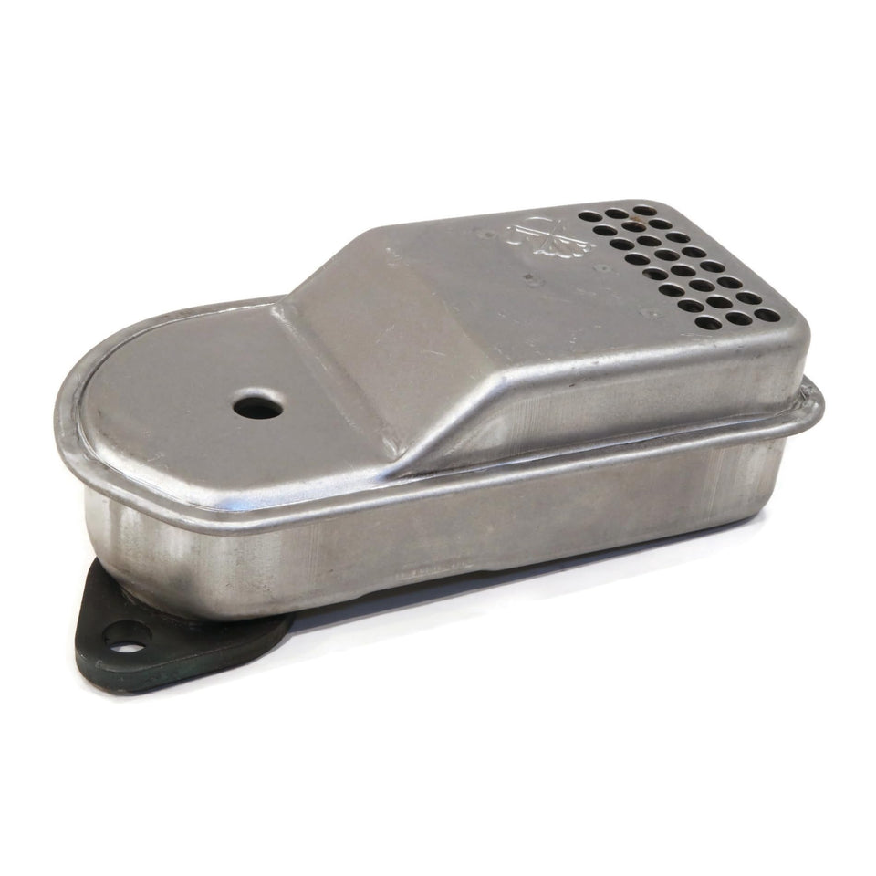 This Rotary bolt-on muffler replaces Tecumseh 32401 on select snowthrowers.