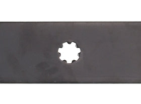 Rotary Copperhead mulching blade demonstrates durable steel construction.