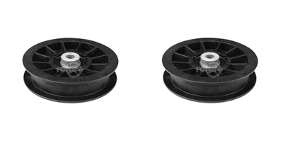 Rotary flat idler pulley for Exmark Toro 109-3397 improves belt tracking and mower reliability.