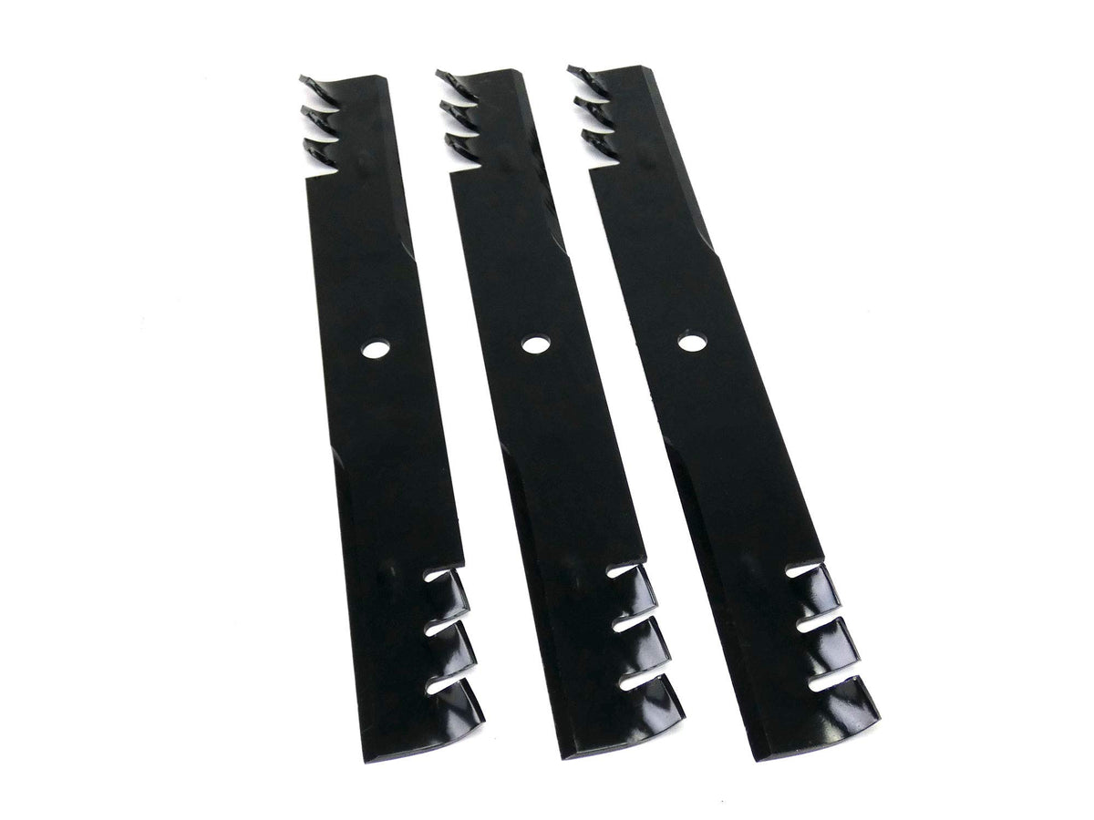 Close-up of Rotary GatorMulch blade edges showing sharp, durable design