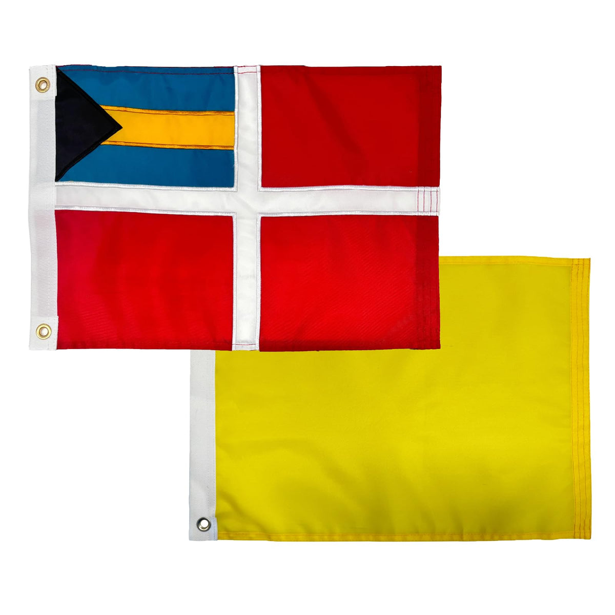 ROTERDON Bahamas courtesy flag yellow 12x18 for outdoor display with vivid color