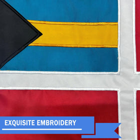 ROTERDON Bahamas flag brass grommets for secure flagpole mounting