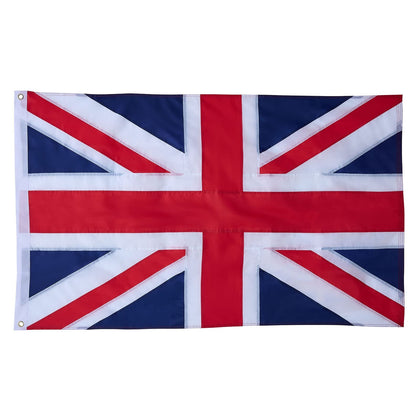 ROTERDON British flag 3x5 outdoor on a sturdy pole with fade-resistant colors.