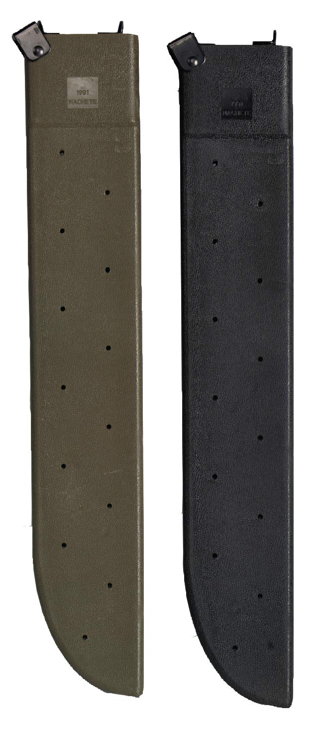 Rothco GI-type plastic machete sheath in olive drab, ideal for belt carry and field maintenance.