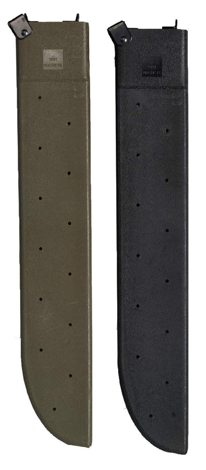 Rothco GI-type plastic machete sheath in olive drab, ideal for belt carry and field maintenance.