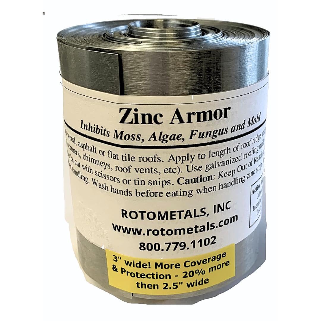 Rotometals Zinc Armor on roof edge provides durable protection.