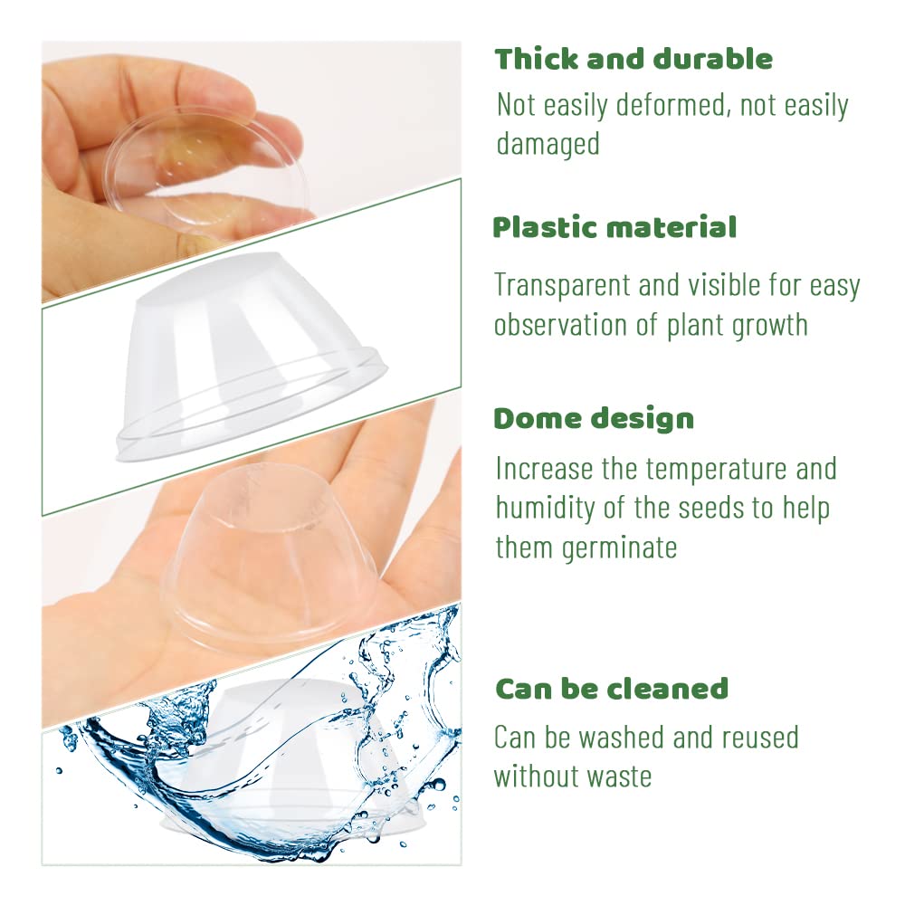 Roucerlin stackable domes save space in storage and handling.