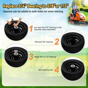 Roueoo compatible zero-turn mower installation demonstrates easy upgrade process.