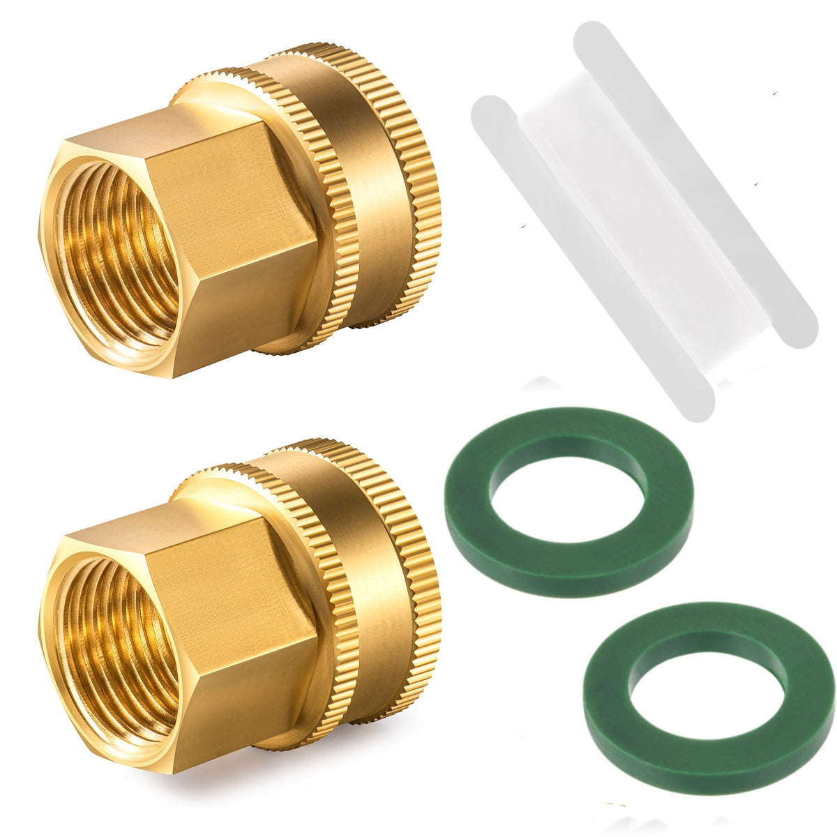 RouLiPouLi brass garden hose adapter swivel connector for easy, leak-free connections.