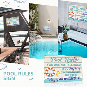 Rousen gift idea pool decor sign brings smiles to friends and family.