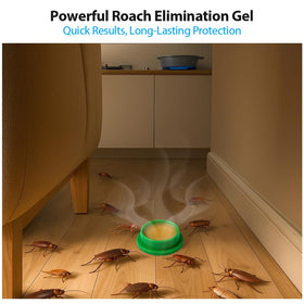ROUTADE 32-pack roach bait set displayed, illustrating comprehensive indoor infestation solution.