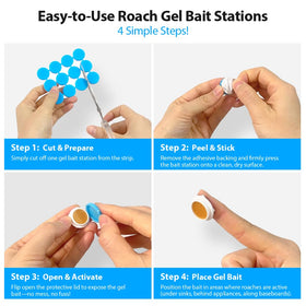 Packaging of Routeade roach gel bait kit labeled for easy setup.