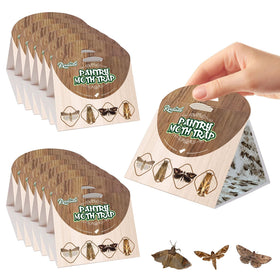 Routeade pantry moth trap folded for quick placement in kitchen or pantry.