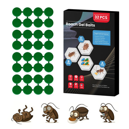 ROUTADE roach gel bait station closeup showcases compact design for discreet placement.