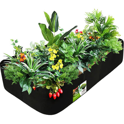 Roveinsia fabric raised garden bed 58 gallon for durable breathable root growth.
