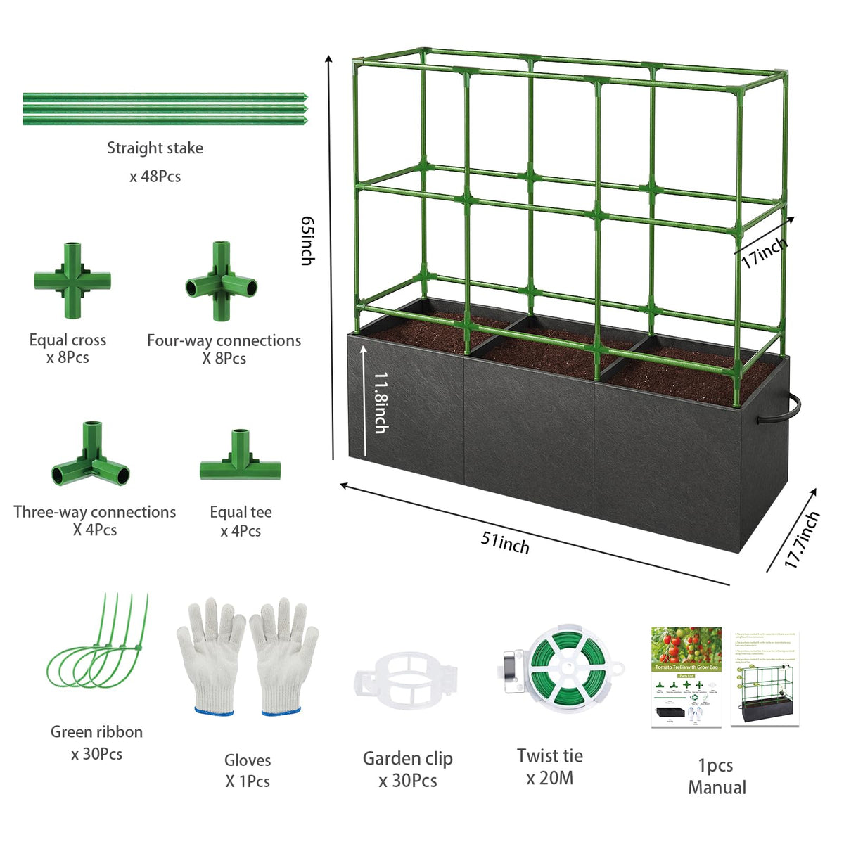 Rovexin breathable grow bag material promotes better drainage and root health.