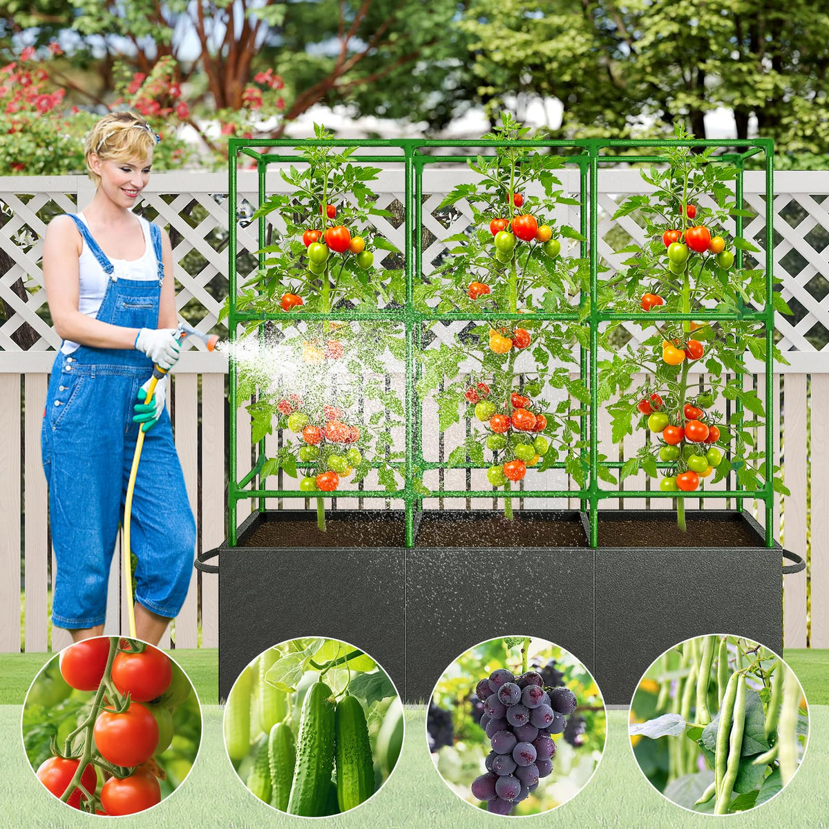 Rovexin rust-resistant steel core ensures long-lasting garden support.