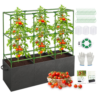 Rovexin tomato cage assembly view for stable support and easy setup.