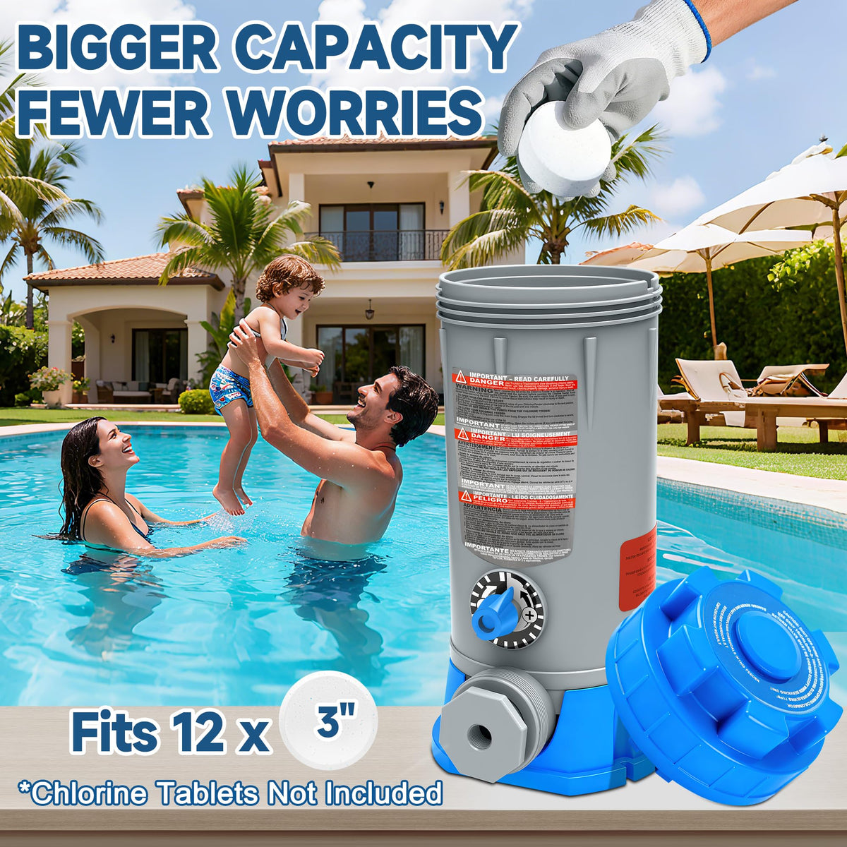 RovPool ABS top-cover seal keeps chlorine secure and leak-free.