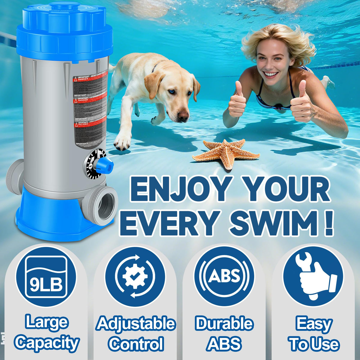 RovPool included PVC hoses and clamps for quick setup.