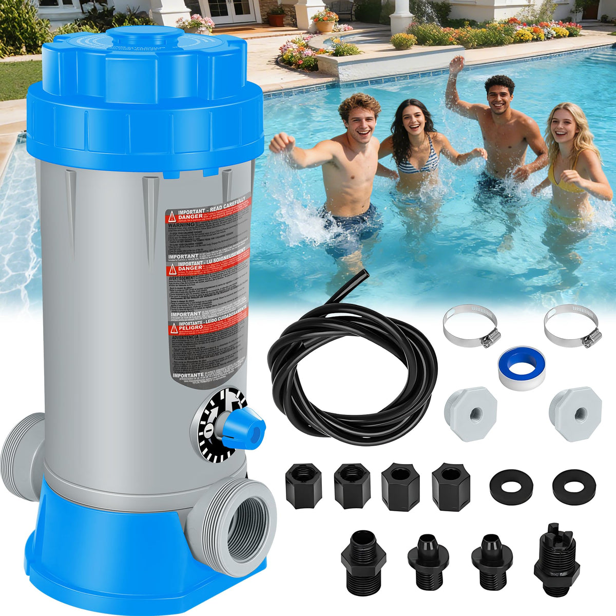 RovPool offline chlorinator setup for easy installation and use.