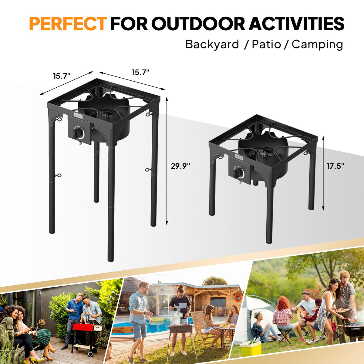 ROVSUN outdoor cooking setup suitable for canning and home brewing tasks