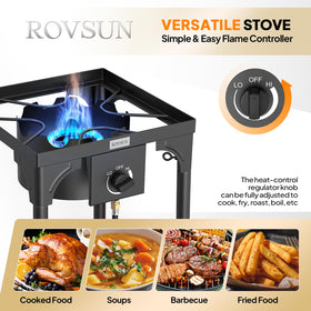 ROVSUN stove with legs attached for a stable portable cooking platform