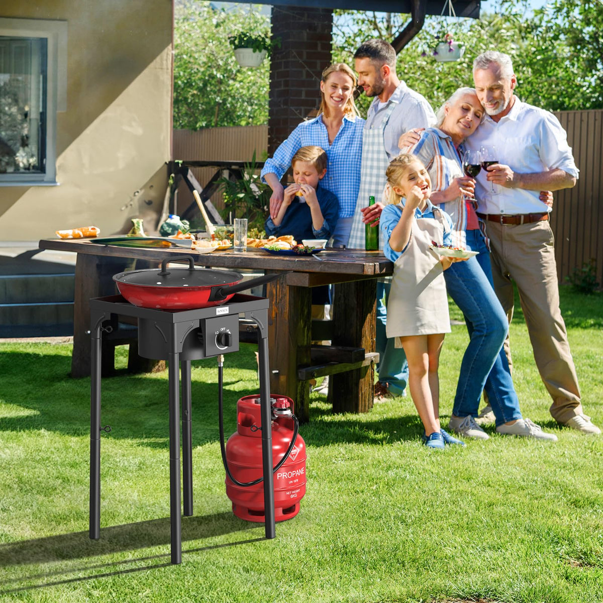 ROVSUN stove used for wok cooking and crawfish boil with high heat