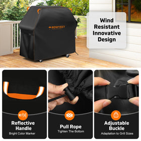 ROWYEET all-round protection helps keep dirt and debris off your outdoor grill between uses.